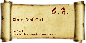 Ober Noémi névjegykártya